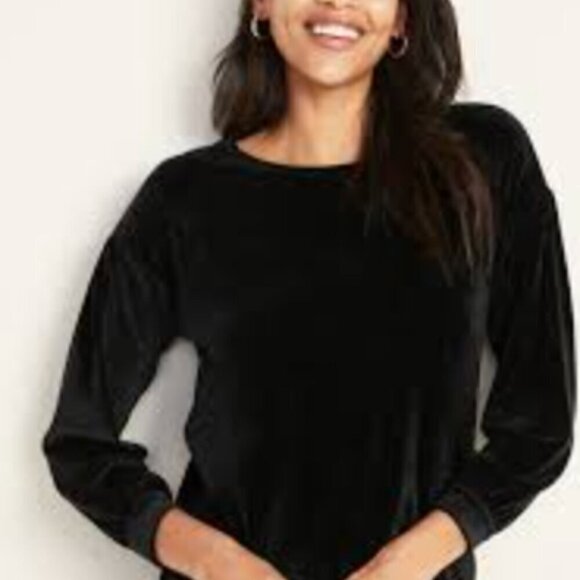 Old Navy Tops - Old Navy Black Velvet Women's Top Size Medium
